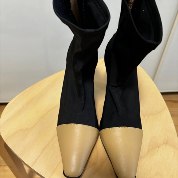 Tony Bianco Two-Tone Stiletto Ankle Booties - Size 5 - Picture 6 of 11